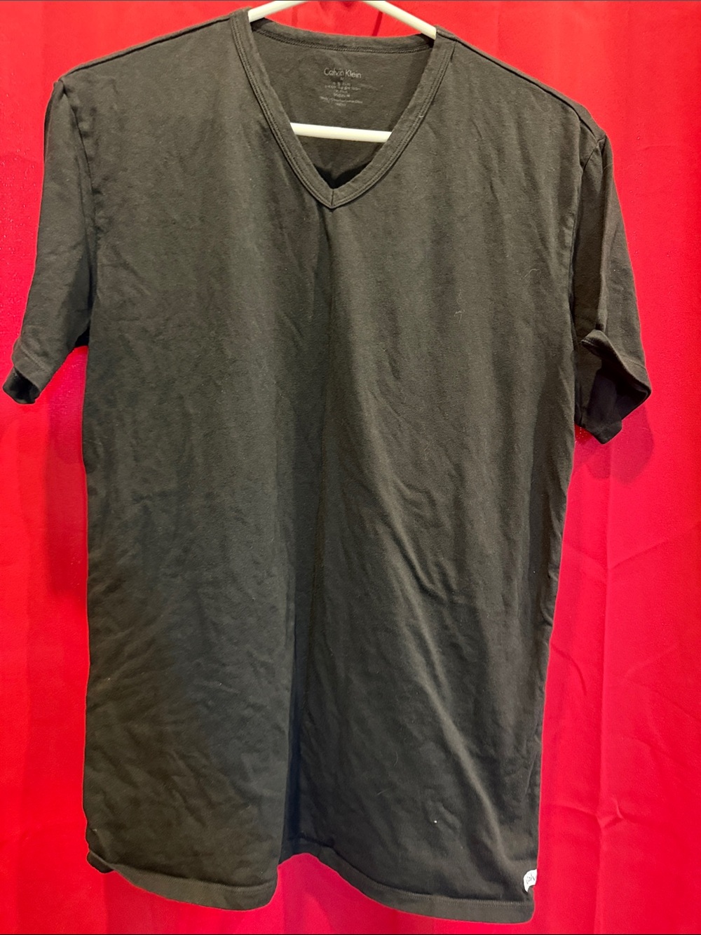 Calvin Klein Men's Black V-Neck Tee